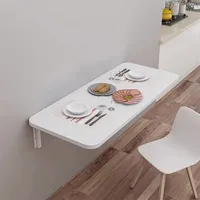 Wandmontierter Klapptisch Klappbarer Wandtisch Platzsparender Schwimmender Schreibtisch Weiß