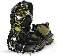 Anti Rutsch Schuh Spikes Schuhspikes Eiskrallen Ice Grips für Winter Sports S-XL 
