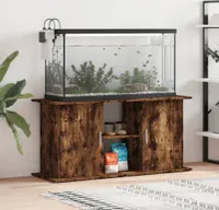 vidaXL Akvarijní stojan Smoked Oak 121x41x58 cm odvozený výrobek ze dřeva