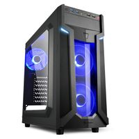 Sharkoon VG6-W - Midi-Tower - PC - Schwarz - ATX,Micro ATX,Mini-ITX - Gaming - Blau