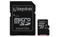 Kingston microSDXC Class 10 UHS-I Card + SD Adapter | 128GB Speicherkarte