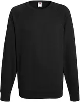 Fruit of the Loom - Lightweight Raglan Sweat - Black - XL