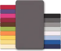 Lucina Topper 90x200-100x200 anthrazit Baumwolle Jersey 130g/m²
