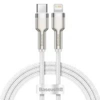 Nabíjecí kabel USB-C do Lightning Baseus Cafule, PD, 20 W – bílý, 1 m