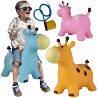 MalPlay Hüpftier Giraffe Hopper für Kinder mit Pumpe Springende Spielzeuge ab 3 Jahren