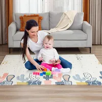 Teppich Spielmatte Spielteppich Spielbeutel Spielzeugbeutel Kinder Kindermöbel Krabbel und Spieldecken 