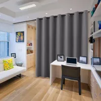 4 Stück Outdoor Vorhänge H 275 x B 254 cm Verdunkelung Gardine Grau für Terrasse & Balkon Sichtschutz Sonnenschutz Ösenschal
