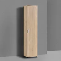 Schmaler Mehrzweckschrank 40 cm breit mit 1 Tür & 4 Einlegeböden 40x35x184 cm (BxTxH) | Sonoma Eiche