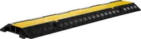 Kabelový kanálový most Wiltec 98 x 24 x 4,5 cm, nosnost kabelového kanálu 15 t, ochrana proti přejetí do 30 km/h, ochrana kabelových stupaček pro venkovní použití se 2 kanály, hadicový most z PP a pryže