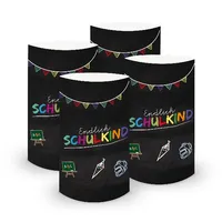 itenga 6x Windlicht klein Endlich Schulkind Tafel Schulanfang Einschulung 10cm