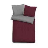 biberna melanżowa pościel flanelowa BURGUNDY 135/200cm + 80/80cm