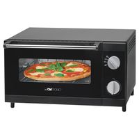Clatronic Multi-Pizza-Ofen MPO 3520, Ober- und Unterhitze im Kombibetrieb möglich, 12 Liter Backraum, schwarz, MPO3520