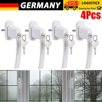 4 Set Fenstergriff abschließbar Aluminium Fensterschloss Kindersicherung weiß