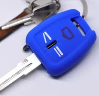 Auto Schlüssel Hülle Silikon Schutz Cover Blau kompatibel mit OPEL Signum Vectra C Vauxhall 3 Tasten Funk Fernbedienung