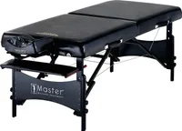Master Massage 76cm Galaxy™ Mobile Massageliege Paket mit Memory Foam & Klappbares Holzgestell--Schwarz
