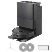 Roborock Qrevo Pro Staubsauger Roboter 7.000 Pa, 60°C Heißwasser, FlexiArm, inkl. Zubehörsatz (1x Seitenbürste, 2x Mopp, 1x Filter), Schwarz