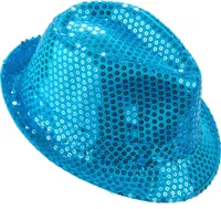 Edler Pailletten-Hut für Damen blau