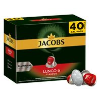 JACOBS Kapseln Nespresso®* kompatible 2 x 40 Lungo 6 Classico + 2 x 40 8 Intenso XXL-Packs - insgesamt 160 Getränke