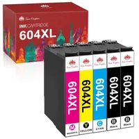 5er 604XL für Epson 604 Druckerpatronen XP-2200 XP-2205 XP-3200 XP-3205 XP-4200 XP-4205 WF-2910 WF-2930 WF-2935 WF-2950