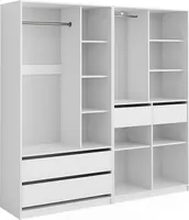 Vicco Kleiderschrank Elmo, 100 x 200 cm 2er Set, Weiß