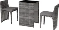 Rattanset Hamburg mit Aluminiumgestell