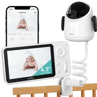 4.3" Babyphone mit Kamera,  WLAN 2MP Video Babyfon mit App,  4×Zoom, mit Babyphone Halterung