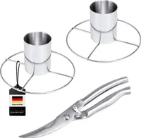 bremermann Geflügelschere und 2x Hähnchengriller / 3tlg.-Set aus Edelstahl