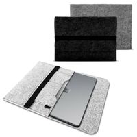 Sleeve Hülle für Microsoft Surface Book 2 15 Zoll Notebook Tasche Filz Cover Case, Farbe:Grau