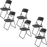 Klappstuhl Set 6 Stück Balkon Gartenstuhl Rattan-Optik Wasserdicht bis 200 KG