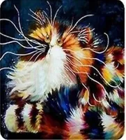 40x30 cm Diamanten Malerei Zum Selbermachen Diamond Painting Flauschige Katze