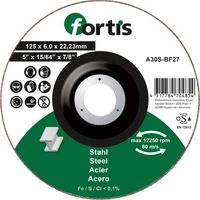 FORTIS Schruppscheibe Stahl 125 x 6,0mm