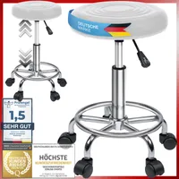 Rollbarer Arbeitshocker - Weiß