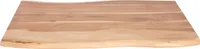 SAM® Tischplatte Baumkante Akazie Natur 80 x 60 cm CURT