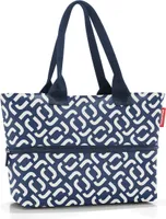 reisenthel shopper e1, Einkaufstasche, Tragetasche, Tasche, Polyestergewebe, Signature Navy, 12 L/18 L, RJ4073