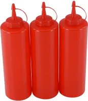 3er Set Quetschflasche Rot 0,70 Liter
