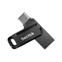 SanDisk Ultra Dual Drive Go - 64 GB - USB Type-A / USB Type-C - 3.2 Gen 1 (3.1 Gen 1) - 150 MB/s - Drehring - Schwarz