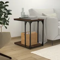 vidaXL Stolik boczny brązowy dąb 50x35x52 cm materiał drewnopochodny