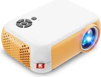 TransJee A10 Mini LCD LED projektor 1080P Domácí kino s HD IN AV USB Slot pro TF kartu 3,5mm audio výstup Dálkové ovládání