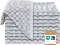 Vaily Premium Geschirrtücher 10er Pack - Trockentücher aus 100% Baumwolle super Saugstark-   - 70 x 45 cm Grau
