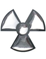 3D-Chrome-Sticker Radioaktiv 45 x 45 mm