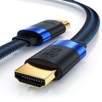 Primewire 8k HDMI Kabel 2.1 - Flachbandkabel Ultra High Speed II Ethernet, 8K UHD II, 3D TV, eARC, HDR10+ 120 Hz mit DSC, 7680 x 4320, Verlegekabel - 3m
