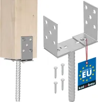 KOTARBAU® U-stĺpik s nastaviteľnou šírkou 0-165 mm na osadenie do strieborného betónu