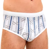 HERMKO 3282 Herren Slip bedruckt mit Eingriff aus 100% Baumwolle, Größe:D 9 = EU 3XL, Farbe:weiß - bedruckt