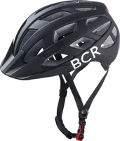 BLACK CREVICE - Damen & Herren Fahrradhelm mit LED Rücklicht | Farbe: Schwarz | Größe: L (59-61 cm)