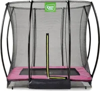 EXIT Silhouette Bodentrampolin 153x214cm mit Sicherheitsnetz - rosa