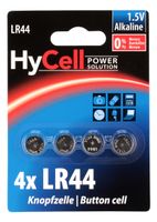 HyCell Alkaline Knopfzelle LR44 4er Blister für viele Anwendungsbereiche