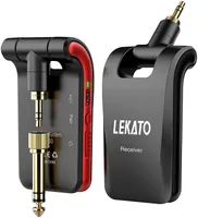 LEKATO 2,4 GHz Wireless Audio Dual Track Gitarre Sender Empfänger System Kit