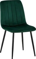 DELUKE® Stuhl LENZ Samt - 88x45x53cm, grün, Metall Gestell | Stühle Esszimmerstühle Stuhl Esszimmer Esstisch Stühle Küchenstuhl