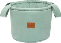 Bellochi Spielzeugkorb Aufbewahrungskorb Kinder - 33 x 40 cm - Geräumig und Universell Aufbewahrungskorb Kinderzimmer mit Henkel - aus Weichem Samt -  minzgrün