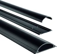 hama halbrund PVC Kabelkanal 100,0 cm schwarz